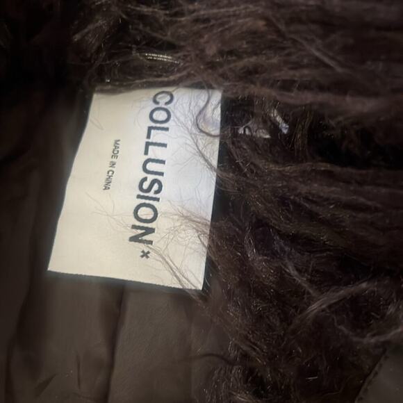 ASOS COLLUSION‎ PENNYLANE AFGAN FUR JACKET SIZE US 4 UK8.EU36 - Picture 6 of 7